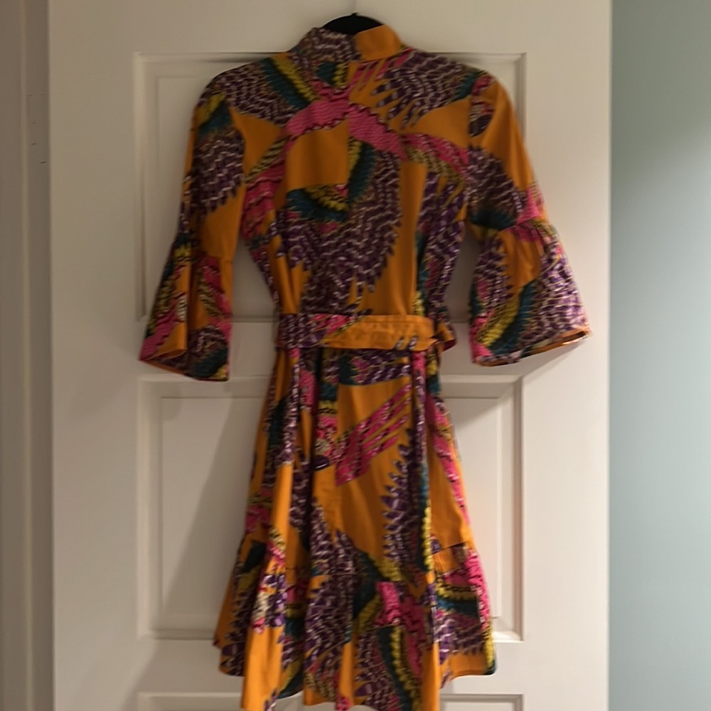 Farm Rio colorful belted dress XS - Picture 2 of 9